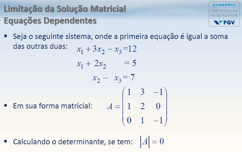 Sistema De Equações Lineares Na Forma Matricial - Blog Do Prof. H