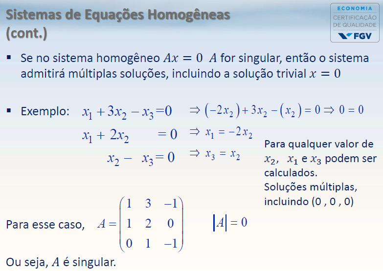 Sistema De Equações Lineares Na Forma Matricial - Blog Do Prof. H