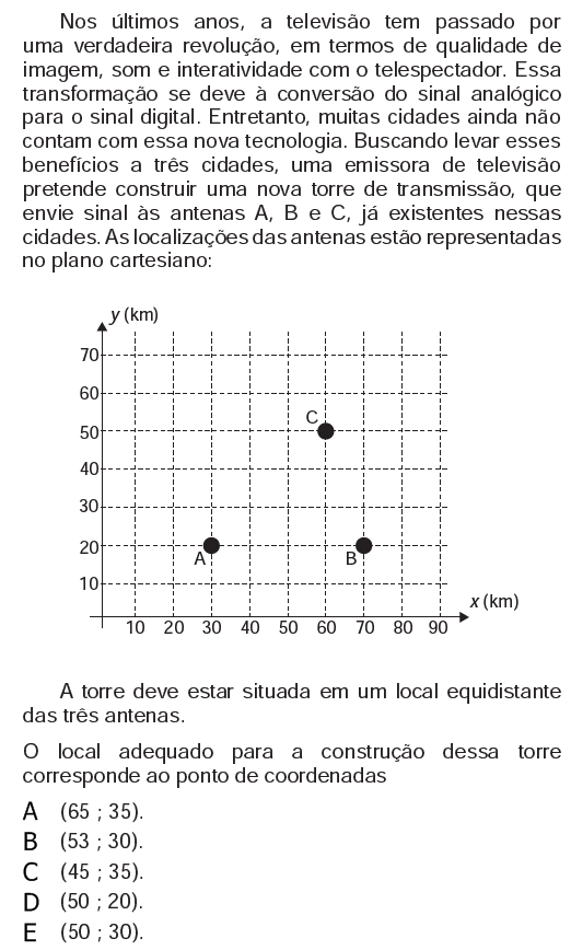 Distância Entre Dois Pontos, Plano Cartesiano E Gráficos (ENEM) - Blog ...