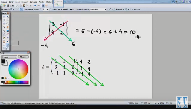 Determinante 3x3 matriz matrices calcular calculadora calcula encontrar Calculos Do Determinantes De Uma Matriz Quadarda Definicoes Exemplos 4